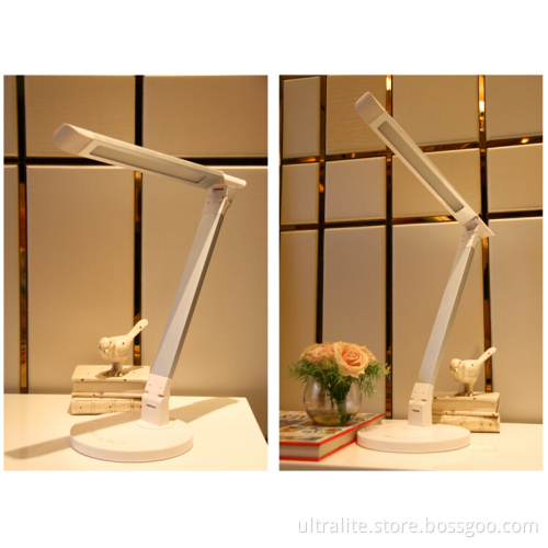 fashionable touch control folded led table lamp with flexible arm